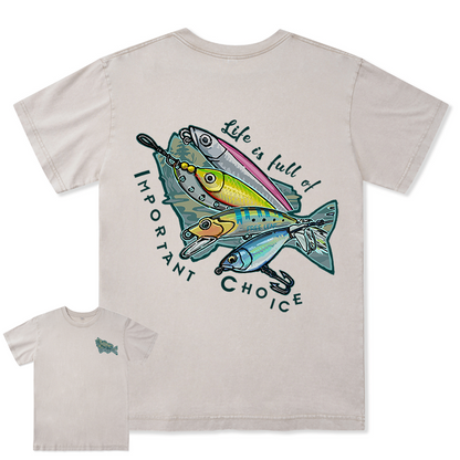 FreeleafLife Is Full Of Important Choices Unisex Washed Tee