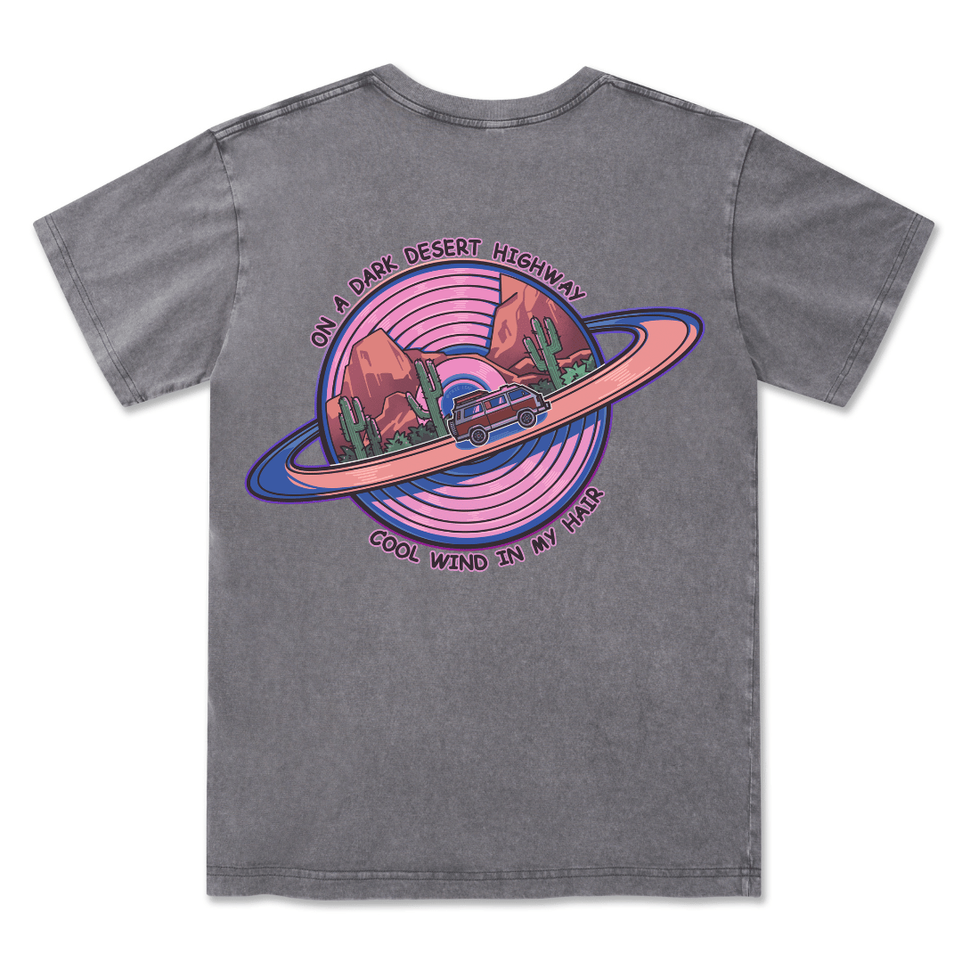 On A Dark Desert Highway Washed Tee