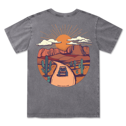 Go Hiking With Music Washed Tee