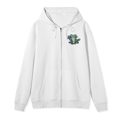 Freeleaf Rebirth in Bloom Unisex Nature Inspired Fleece Full-Zip Hoodie