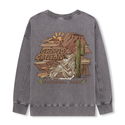 Freeleaf Grand Canyon National Park Unisex Nature Inspired Washed Sweatshirt