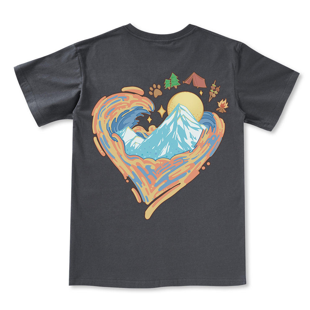 Freeleaf Heart of Wilderness Camping Unisex V-neck Tee