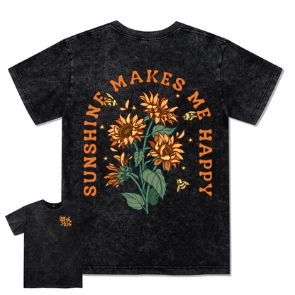 Freeleaf Sunshine Makes Me Happy Washed Tee