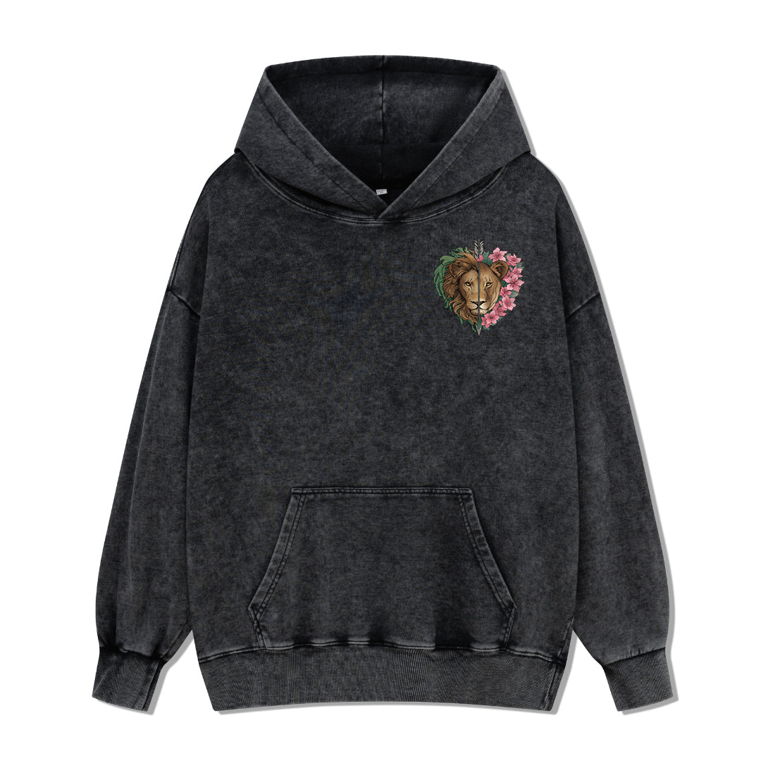 Freeleaf Wild at Heart Love Untamed Unisex Back-printed Hoodie