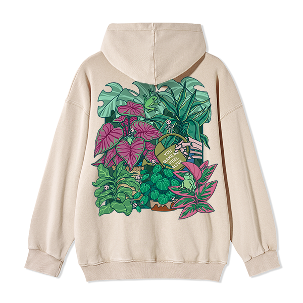 Freeleaf You Make Me Feel Alive Back-printed Unisex Nature Inspired Fleece Full-Zip Hoodie