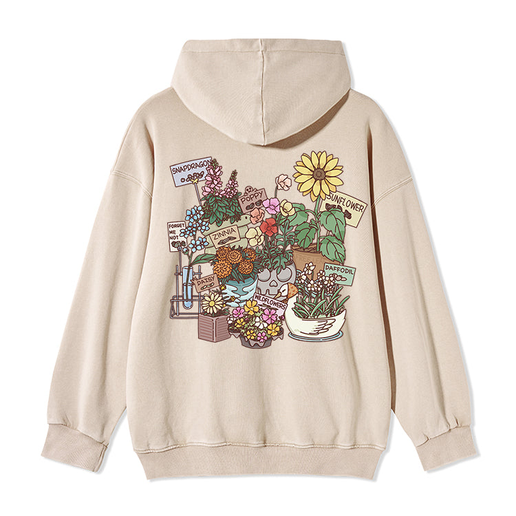 Freeleaf Flourishing Garden Nature Inspired Unisex Fleece Full-Zip Hoodie