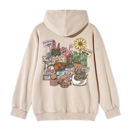 Freeleaf Flourishing Garden Nature Inspired Unisex Fleece Full-Zip Hoodie