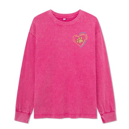 Freeleaf Heart of Wilderness Camping Unisex Nature Inspired Washed Long Sleeve Top