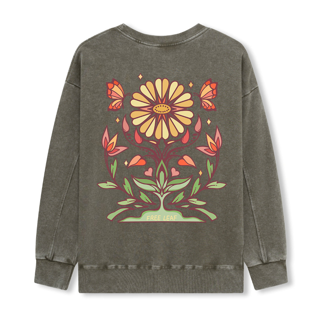 Freeleaf Elf Viligis Unisex Nature Inspired Washed Sweatshirt