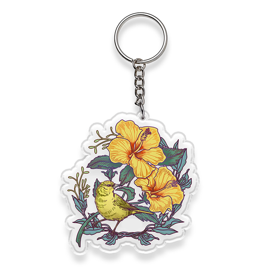 freeleaf-amakihi-double-sided-acrylic-keychain