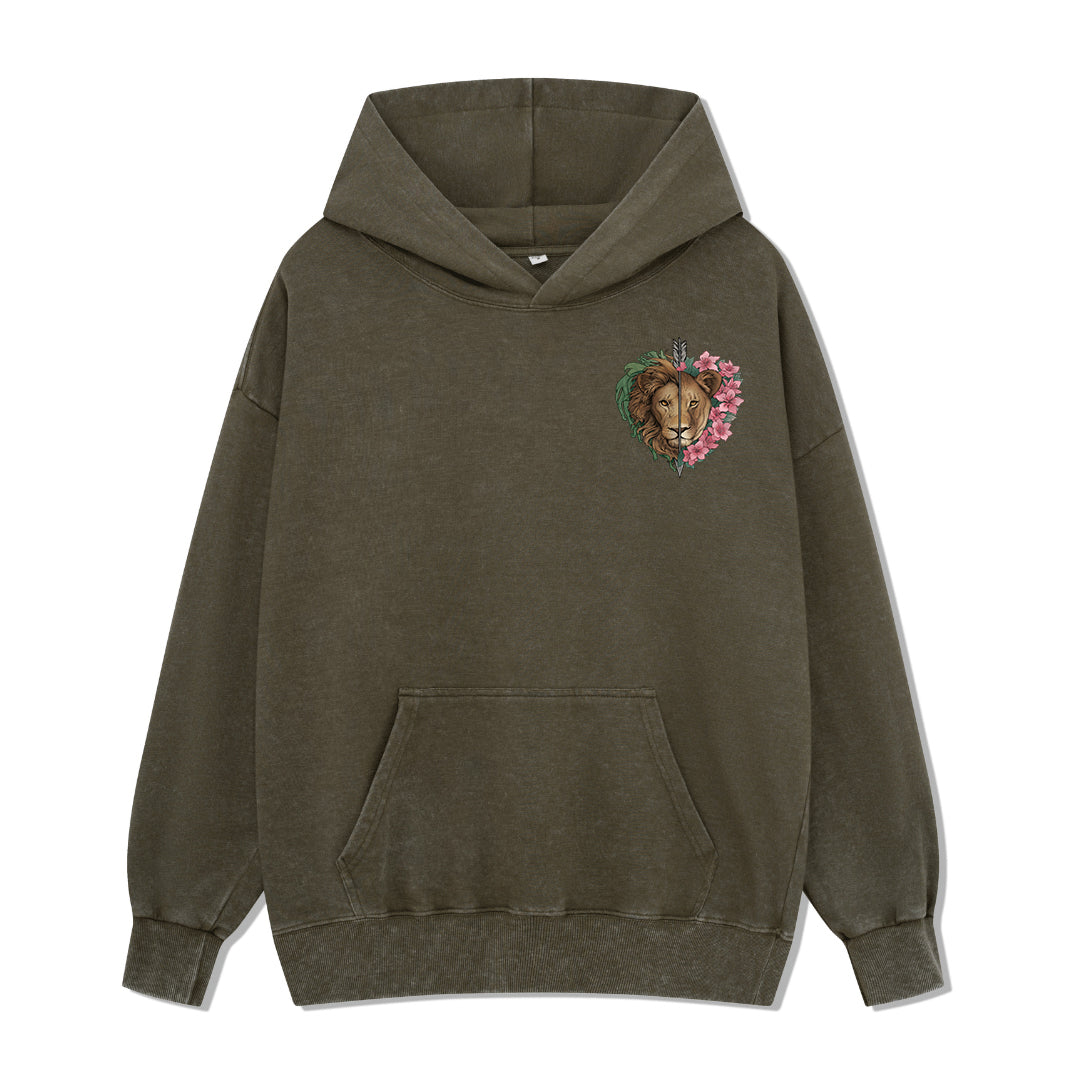 Freeleaf Wild at Heart Love Untamed Unisex Back-printed Hoodie
