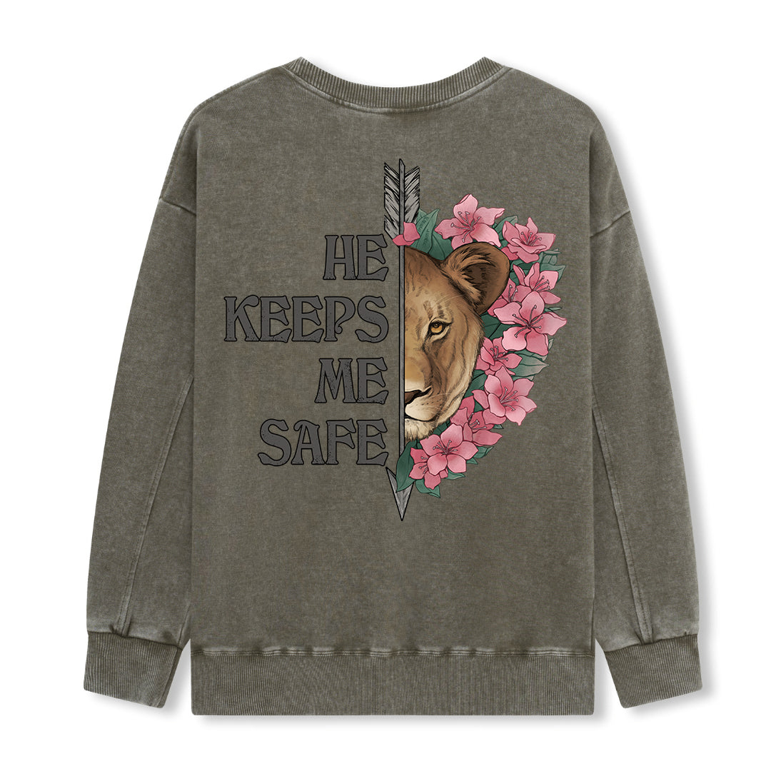 Freeleaf  Wild at Heart Love Untamed Washed Sweatshirt
