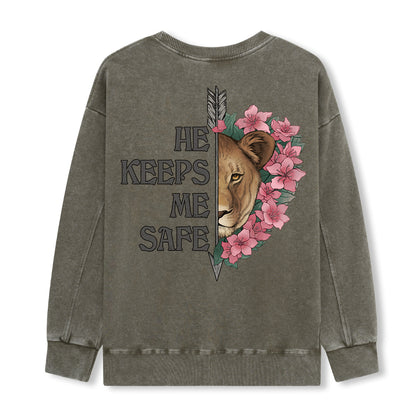 Freeleaf  Wild at Heart Love Untamed Washed Sweatshirt