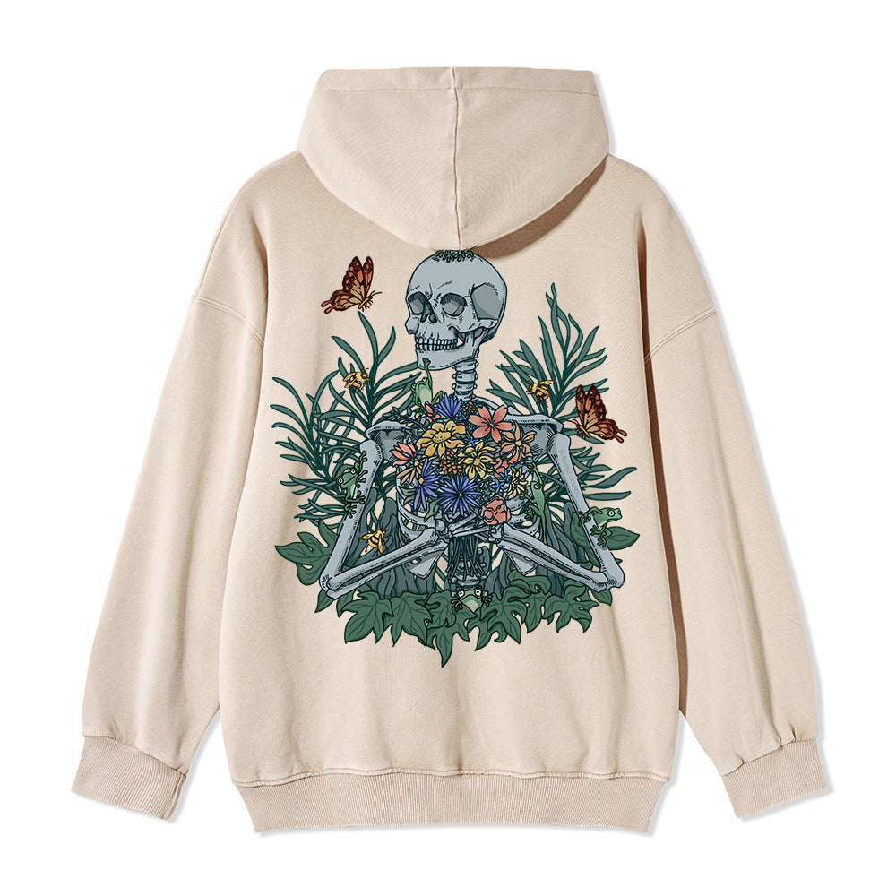 Freeleaf Rebirth in Bloom Unisex Nature Inspired Fleece Full-Zip Hoodie