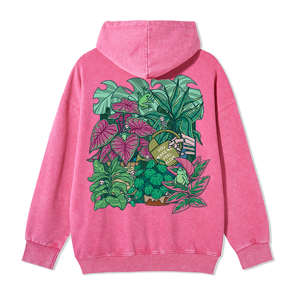 Freeleaf You Make Me Feel Alive Back-printed Unisex Nature Inspired Fleece Full-Zip Hoodie