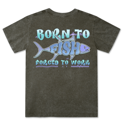 Born To Fish Washed Tee