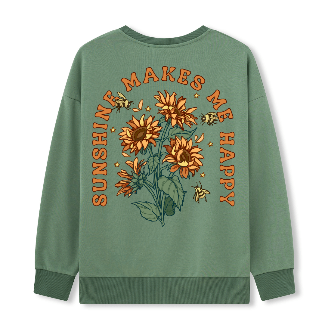 Freeleaf Sunshine Makes Me Happy Unisex Sweatshirt