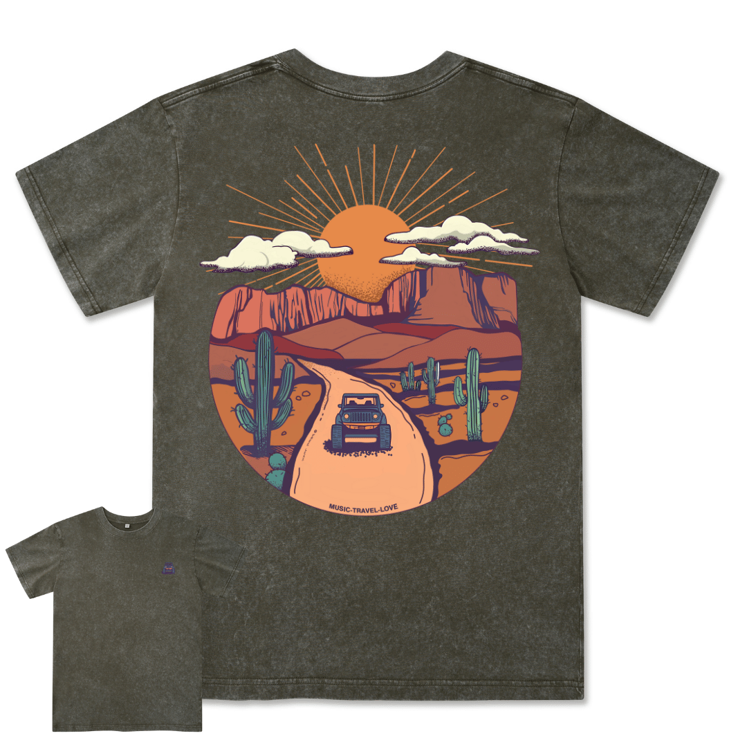 Go Hiking With Music Washed Tee