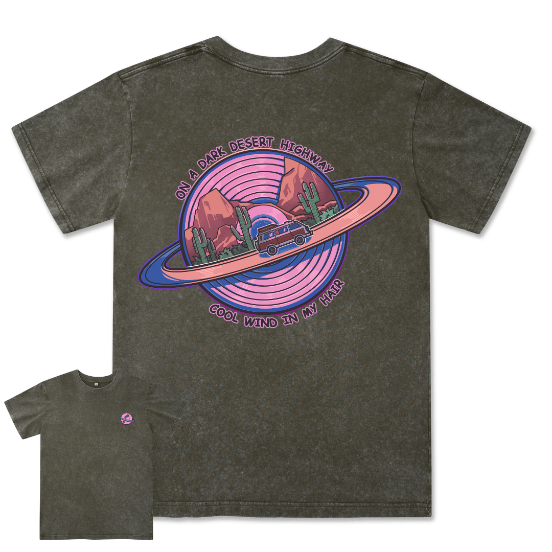 On A Dark Desert Highway Washed Tee