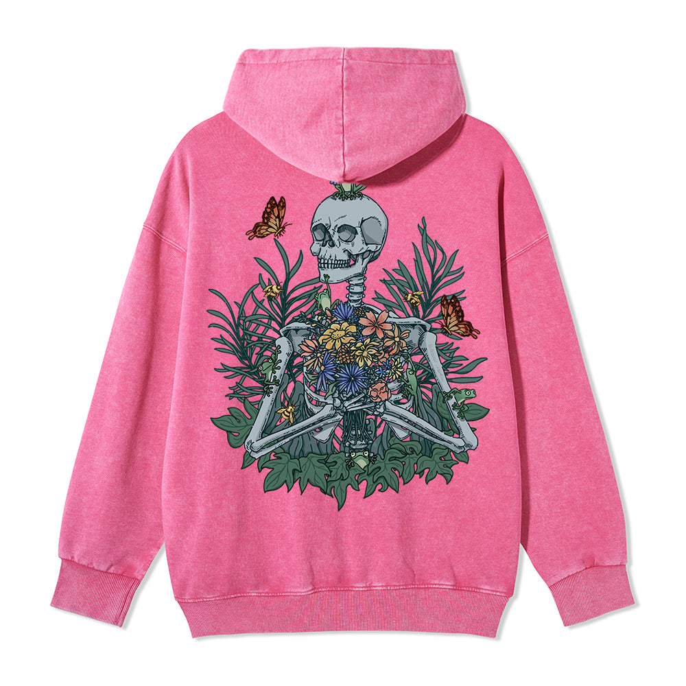 Freeleaf Rebirth in Bloom Unisex Nature Inspired Fleece Full-Zip Hoodie