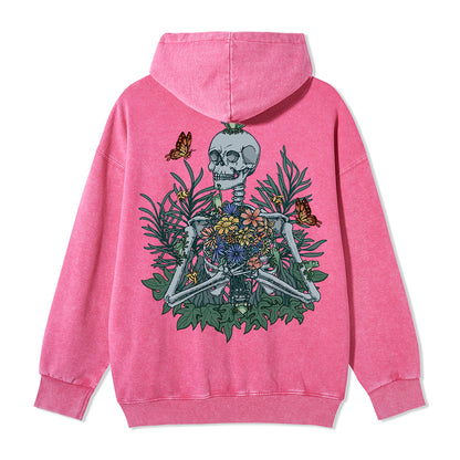 Freeleaf Rebirth in Bloom Unisex Nature Inspired Fleece Full-Zip Hoodie
