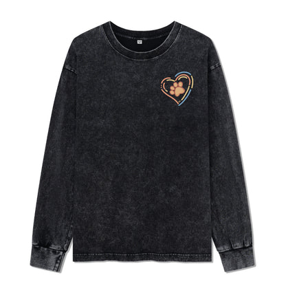 Freeleaf Heart of Wilderness Camping Unisex Nature Inspired Washed Long Sleeve Top