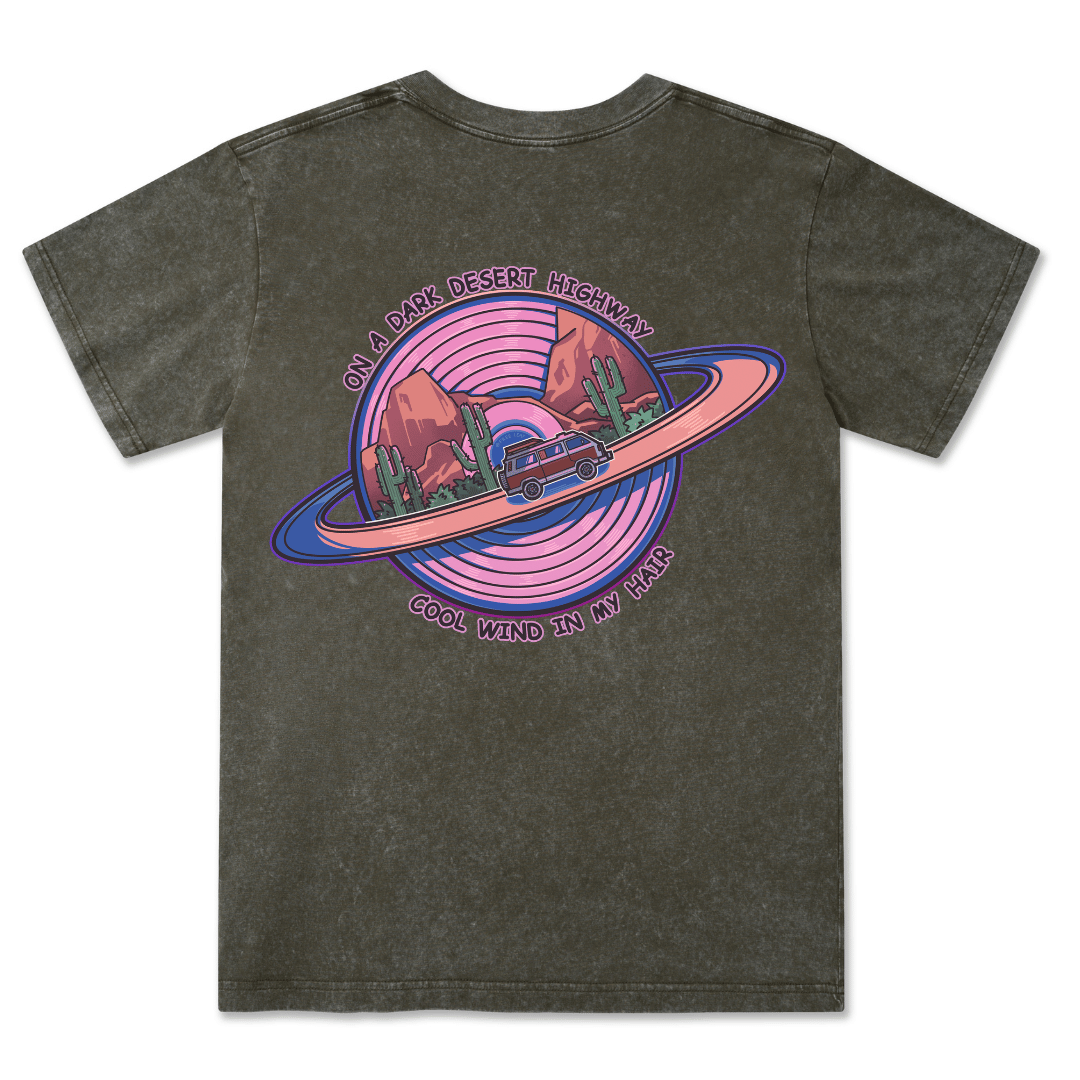 On A Dark Desert Highway Washed Tee