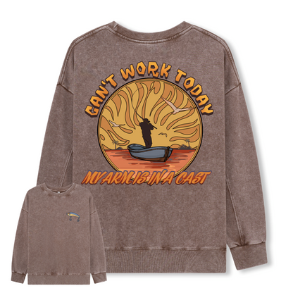 Can't Work Today Washed Sweatshirt