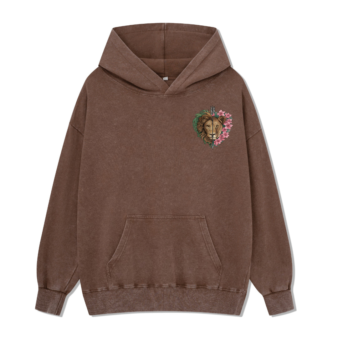 Freeleaf Wild at Heart Love Untamed Unisex Back-printed Hoodie
