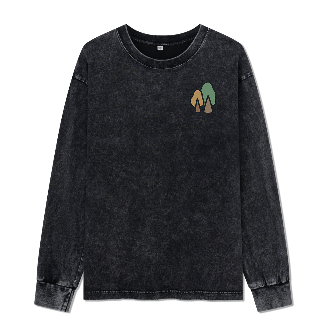 Freeleaf Pathway to the  Universe Unisex Washed Long Sleeve Top
