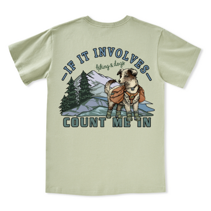 Hiking & Dogs Adventure V-neck Tee