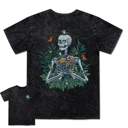 Freeleaf Rebirth in Bloom Unisex Nature Inspired Washed Tee