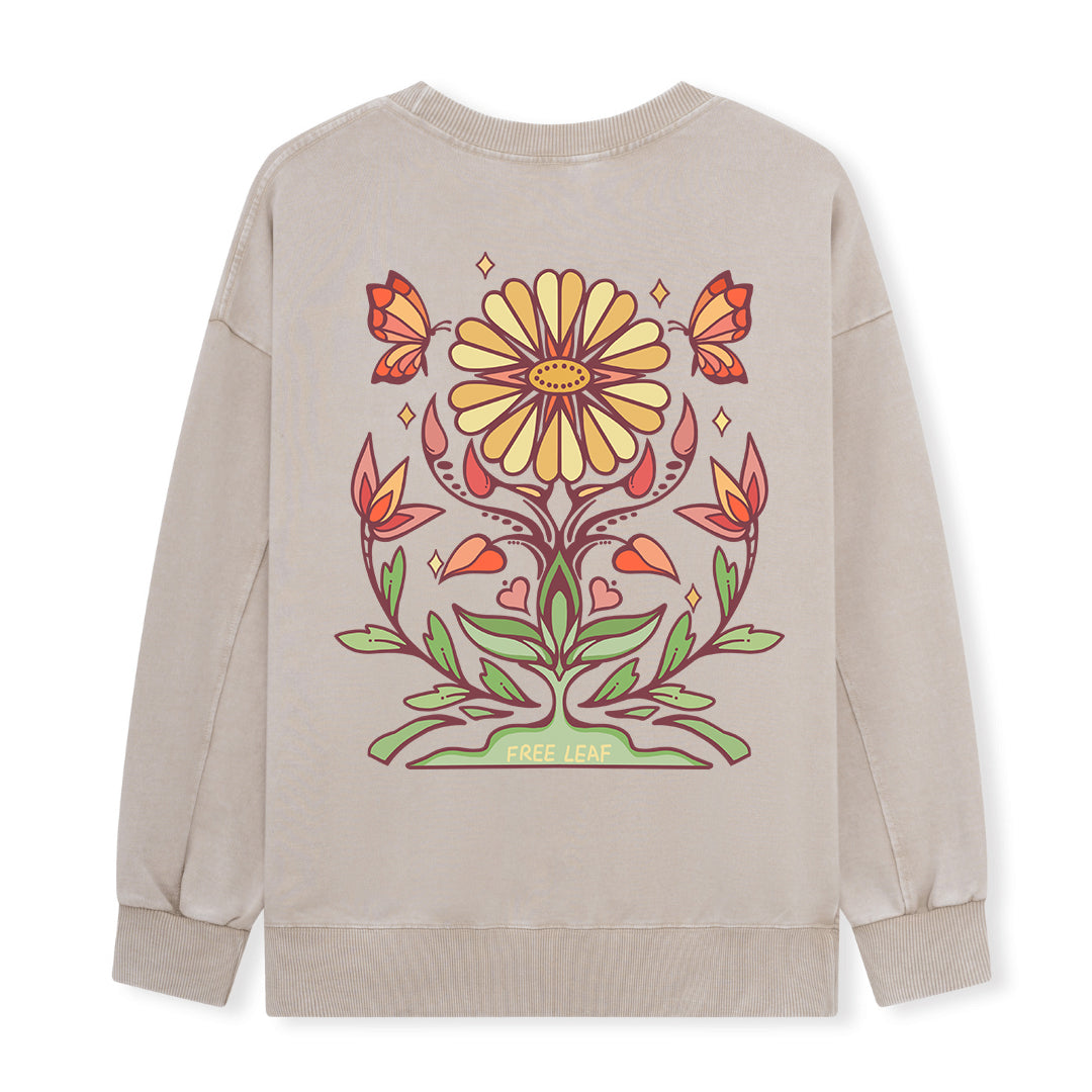Freeleaf Elf Viligis Unisex Nature Inspired Washed Sweatshirt