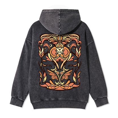 Freeleaf Golden Glow Back-printed Unisex Nature Inspired Fleece Full-Zip Hoodie