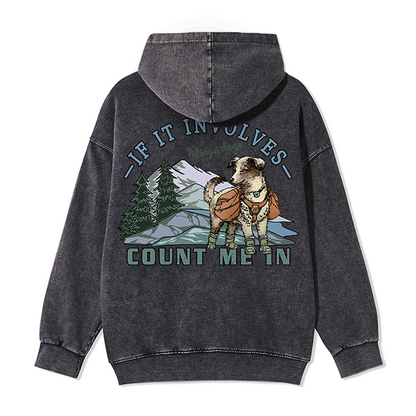 Freeleaf Hiking & Dogs Adventure Unisex Nature Inspired Fleece Full-Zip Hoodie
