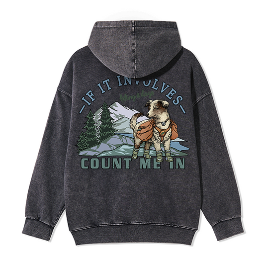 Freeleaf Hiking & Dogs Adventure Unisex Nature Inspired Fleece Full-Zip Hoodie