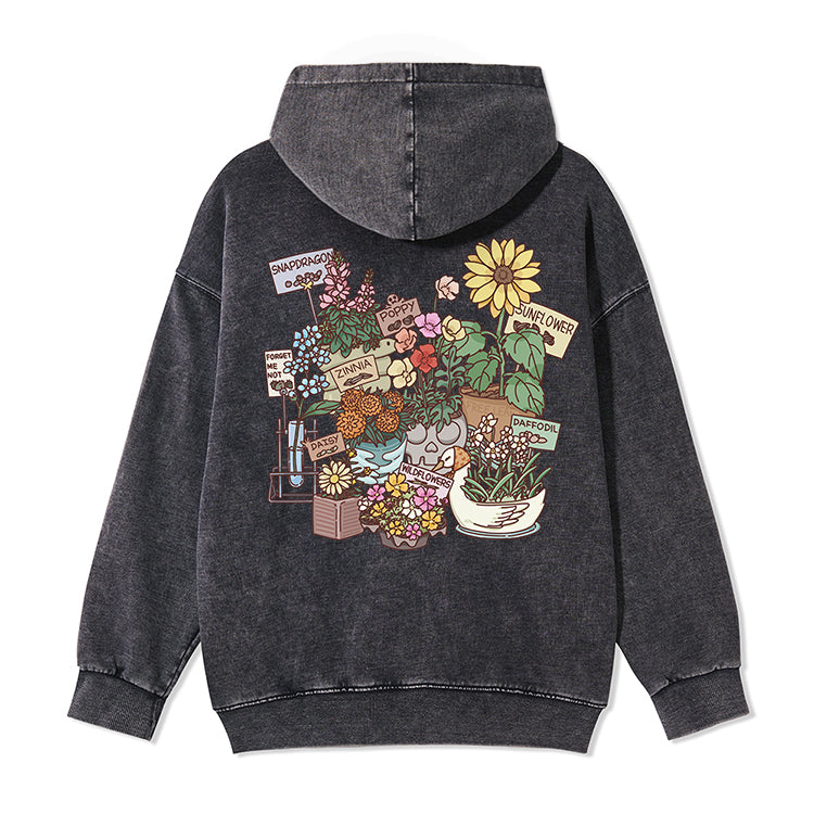 Freeleaf Flourishing Garden Nature Inspired Unisex Fleece Full-Zip Hoodie