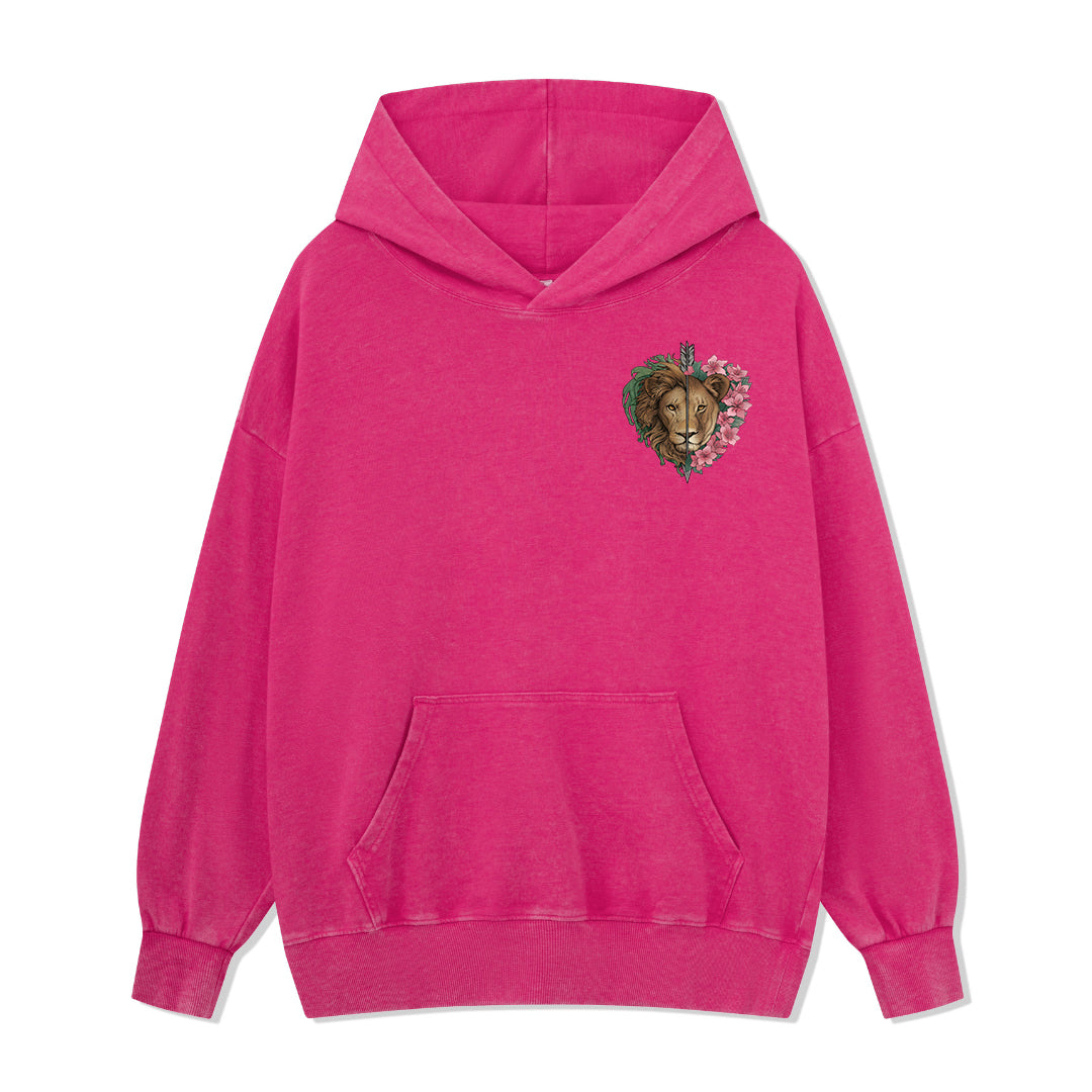Freeleaf Wild at Heart Love Untamed Unisex Back-printed Hoodie