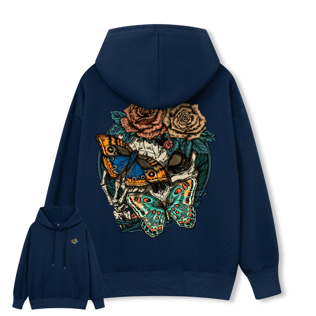 Floral Skull Hoodie