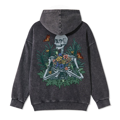 Freeleaf Rebirth in Bloom Unisex Nature Inspired Fleece Full-Zip Hoodie