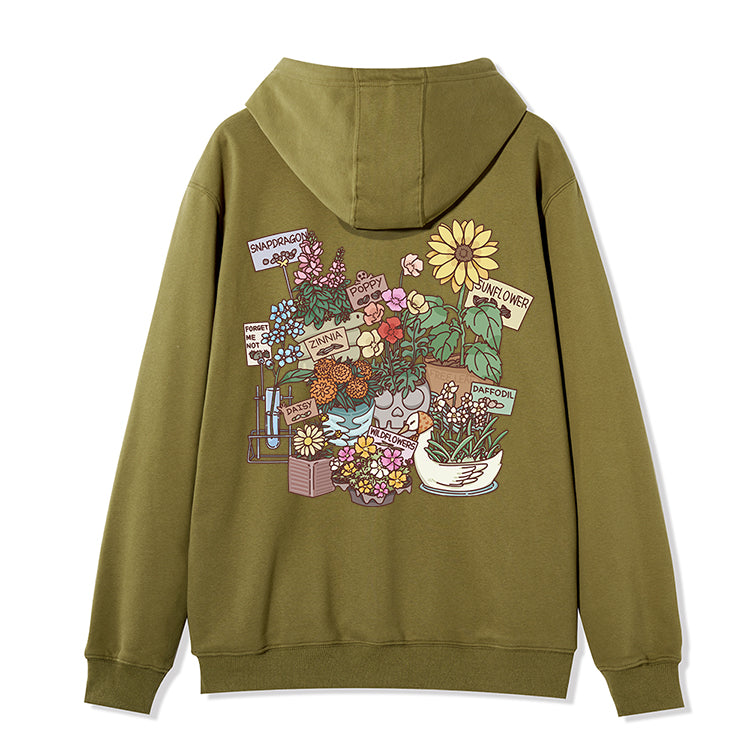 Freeleaf Flourishing Garden Nature Inspired Unisex Fleece Full-Zip Hoodie