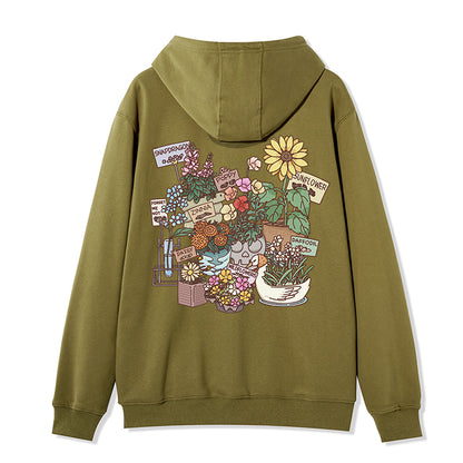 Freeleaf Flourishing Garden Nature Inspired Unisex Fleece Full-Zip Hoodie