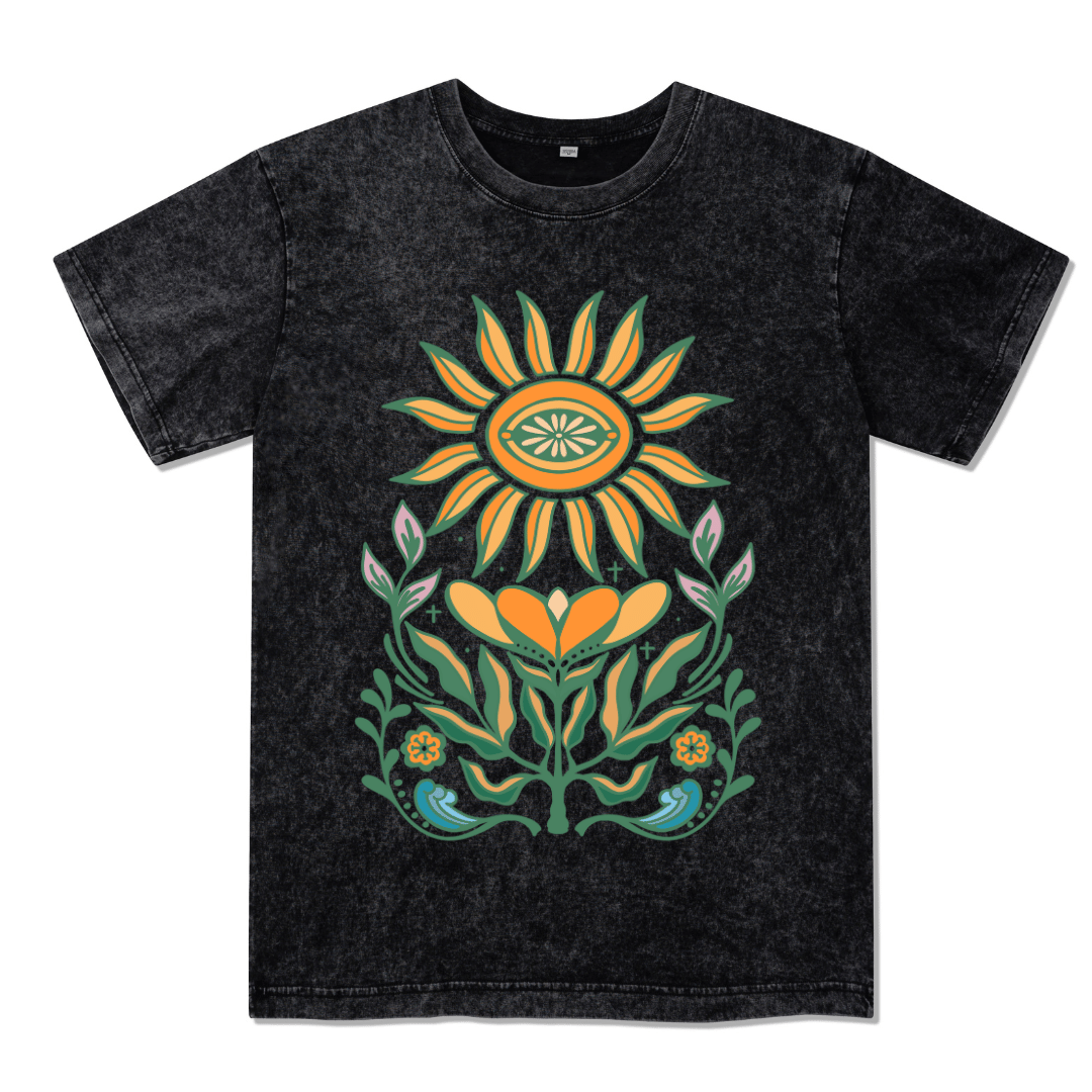 Sunflower Front-printed Washed Tee