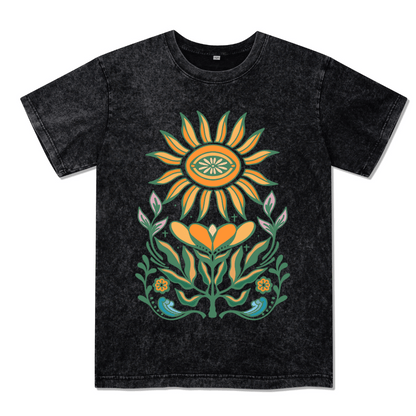 Sunflower Front-printed Washed Tee