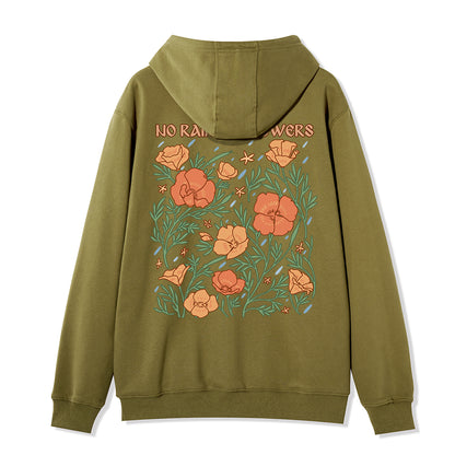 Freeleaf  No Rain No Flowers Full-Zip Back-printed Hoodie
