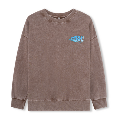 Born To Fish Washed Sweatshirt