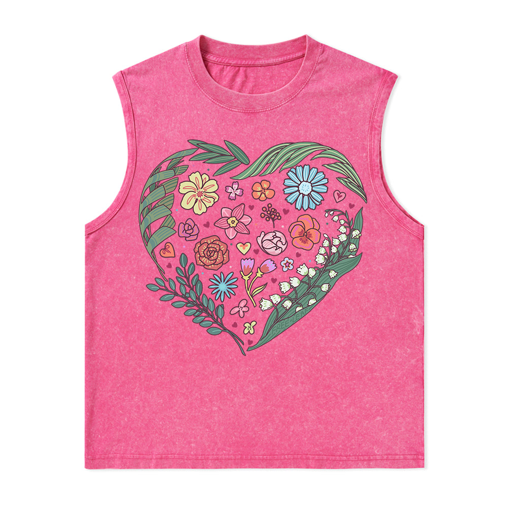 Freeleaf Love's Symphony Nature Inspired Unisex Washed Tank Tops