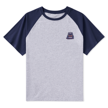Go Hiking With Music Raglan Short Sleeve Top