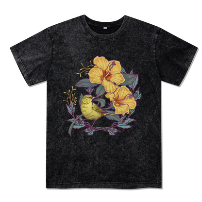 Amakihi Front-printed Washed Tee