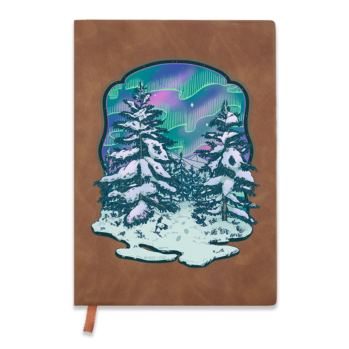freeleaf-winter-aurora-vintage-leather-notebook